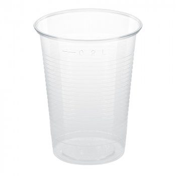 1000 Stk. PLA Trinkbecher 200 ml Ø 70 mm klar Ausschankbecher Plastikbecher